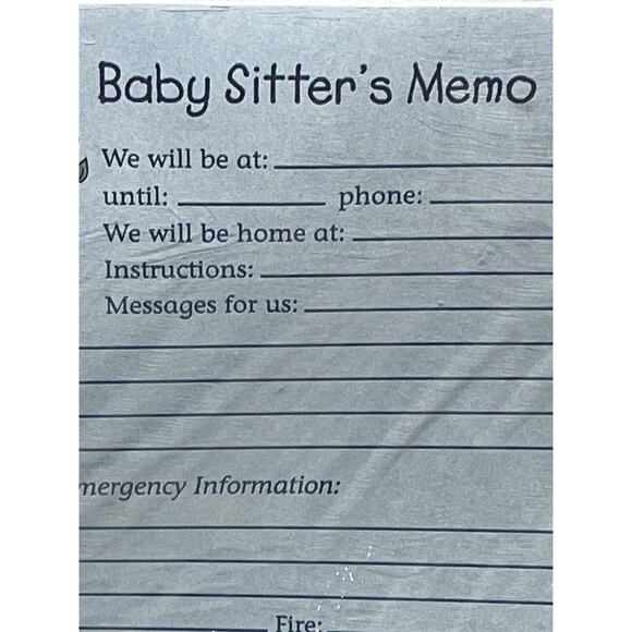 Vintage Berenstain Bears Magnetic Babysitter Memo Pad New Old Stock 1997 - Picture 3 of 5